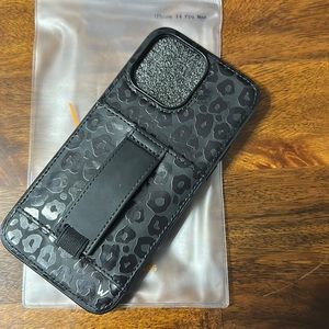 Midnight Leopard Walli Case iPhone 14 Pro Max